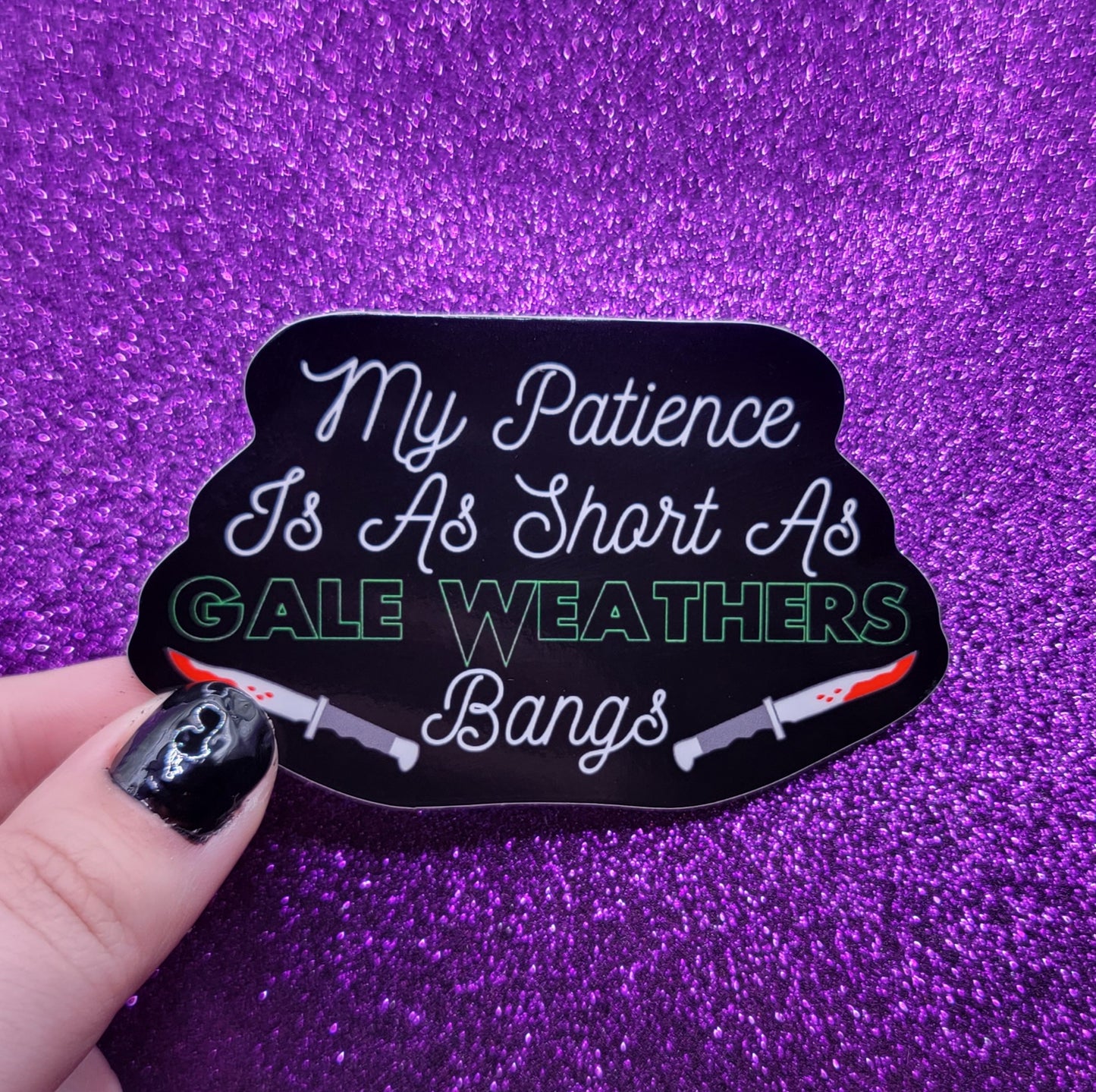 Gale Weathers Bangs Sticker 3.5"x2"