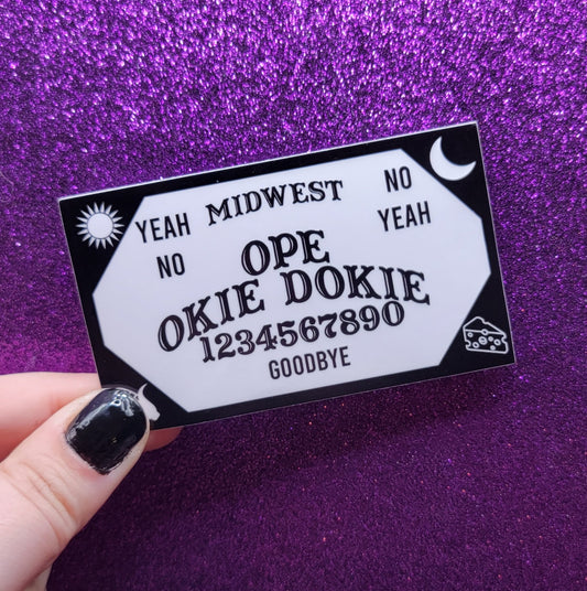 Midwest Ouija Board Sticker 2"x3.5" Funny Midwestern