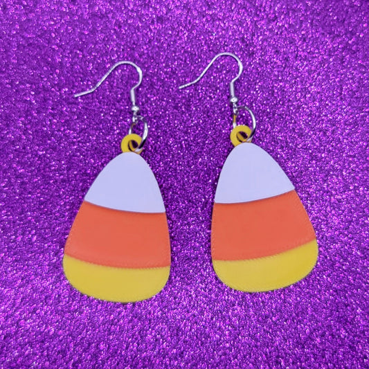 Halloween Candy Corn Earrings 3D Printed