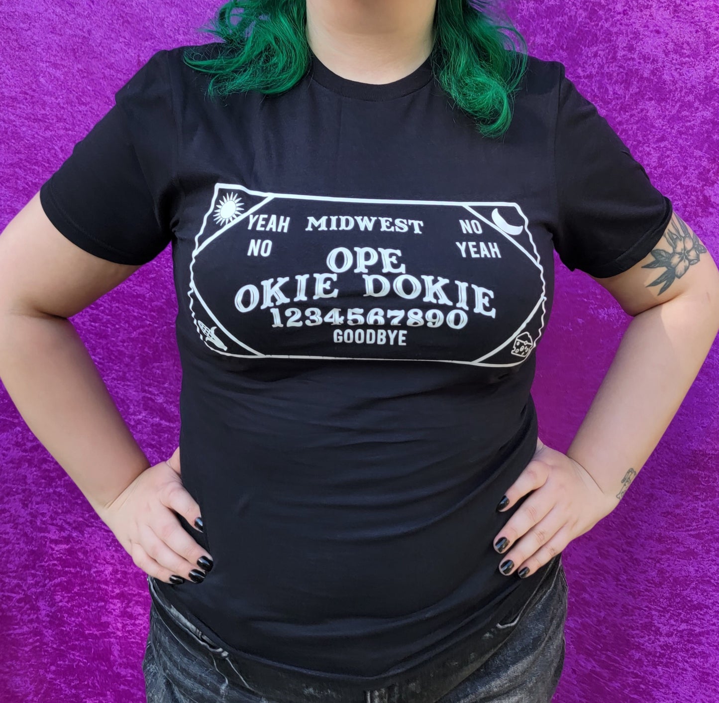 Midwest Ouija Spirit Board Black T-Shirt Horror Goth Spooky