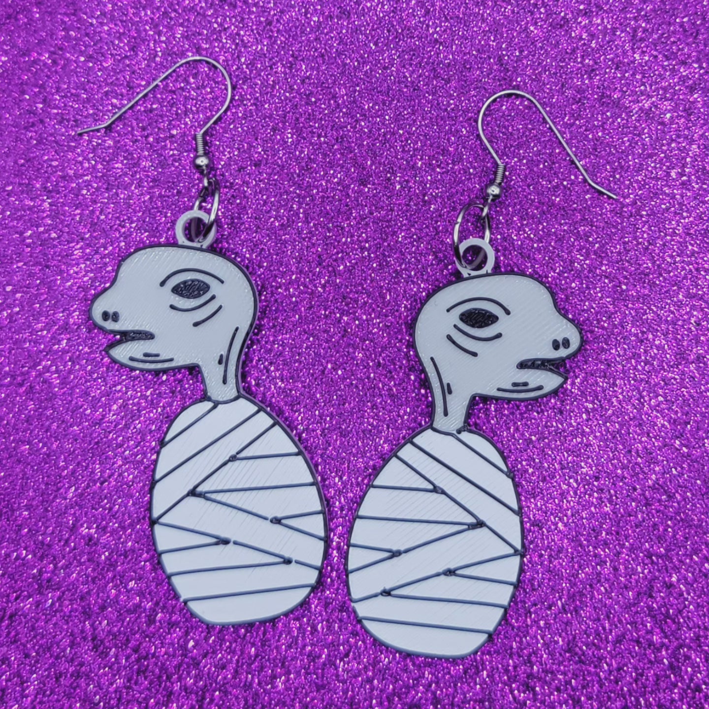 Eraserhead Baby Statement Earrings 3D Printed