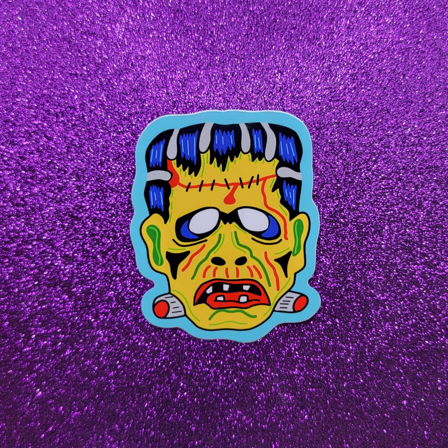 Monster Halloween Mask Sticker 2.5"x3"