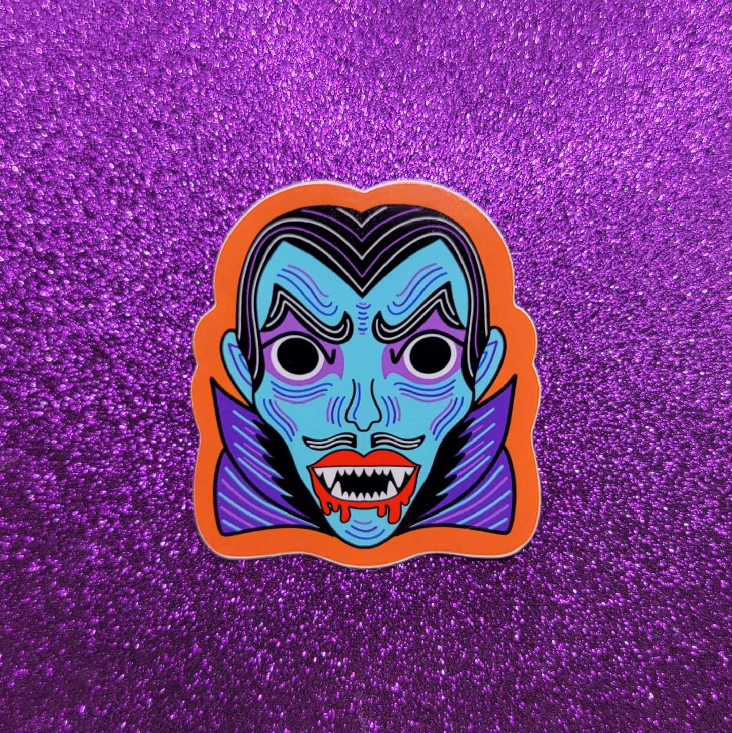 Vampire Halloween Mask Sticker 2.5"x3"