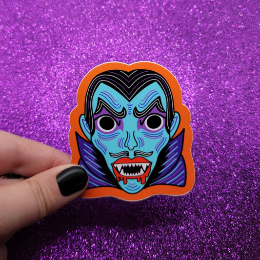 Vampire Halloween Mask Sticker 2.5"x3"