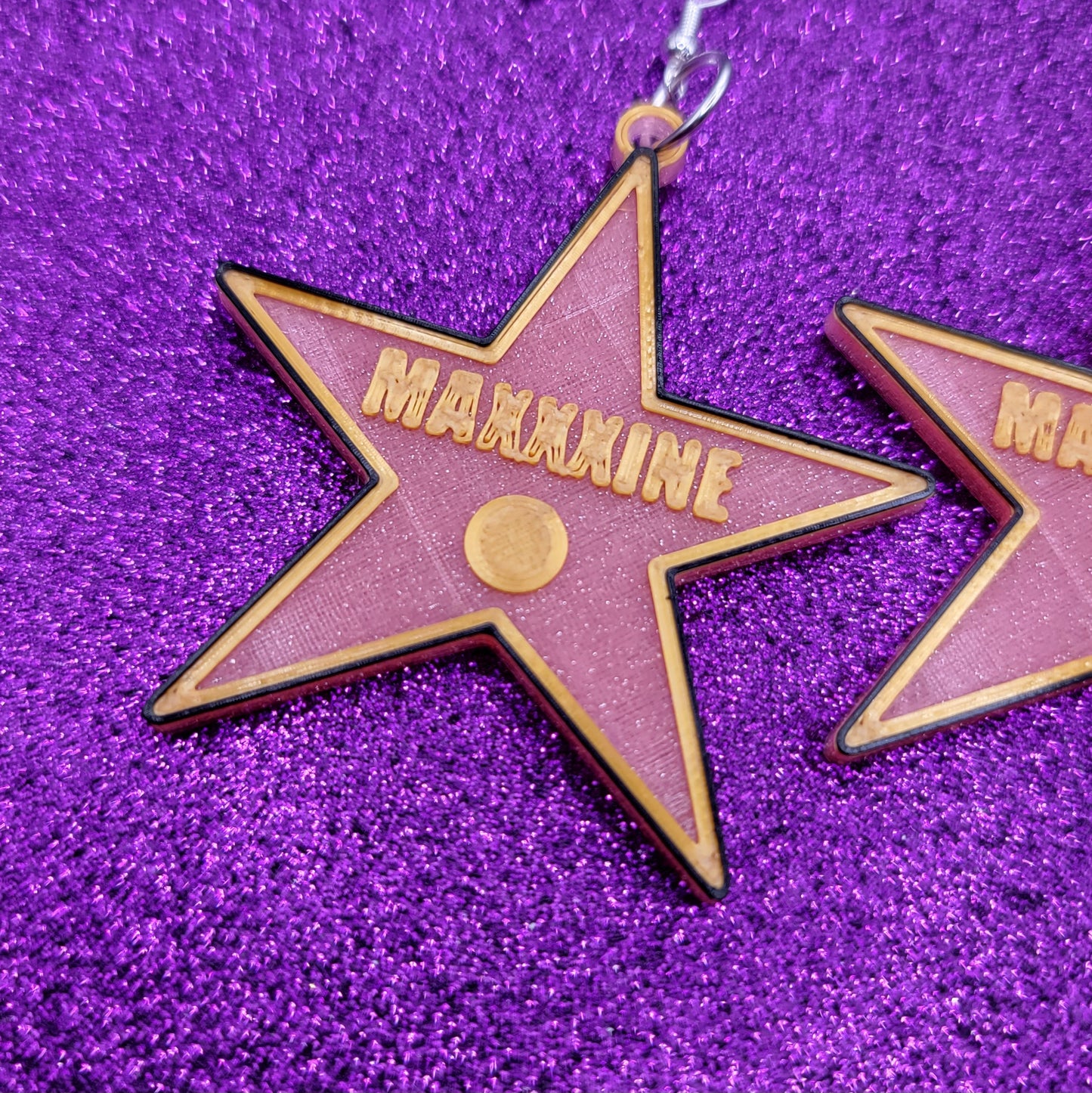 Maxxxine Star Horror Movie Statement Earrings 3D Printed