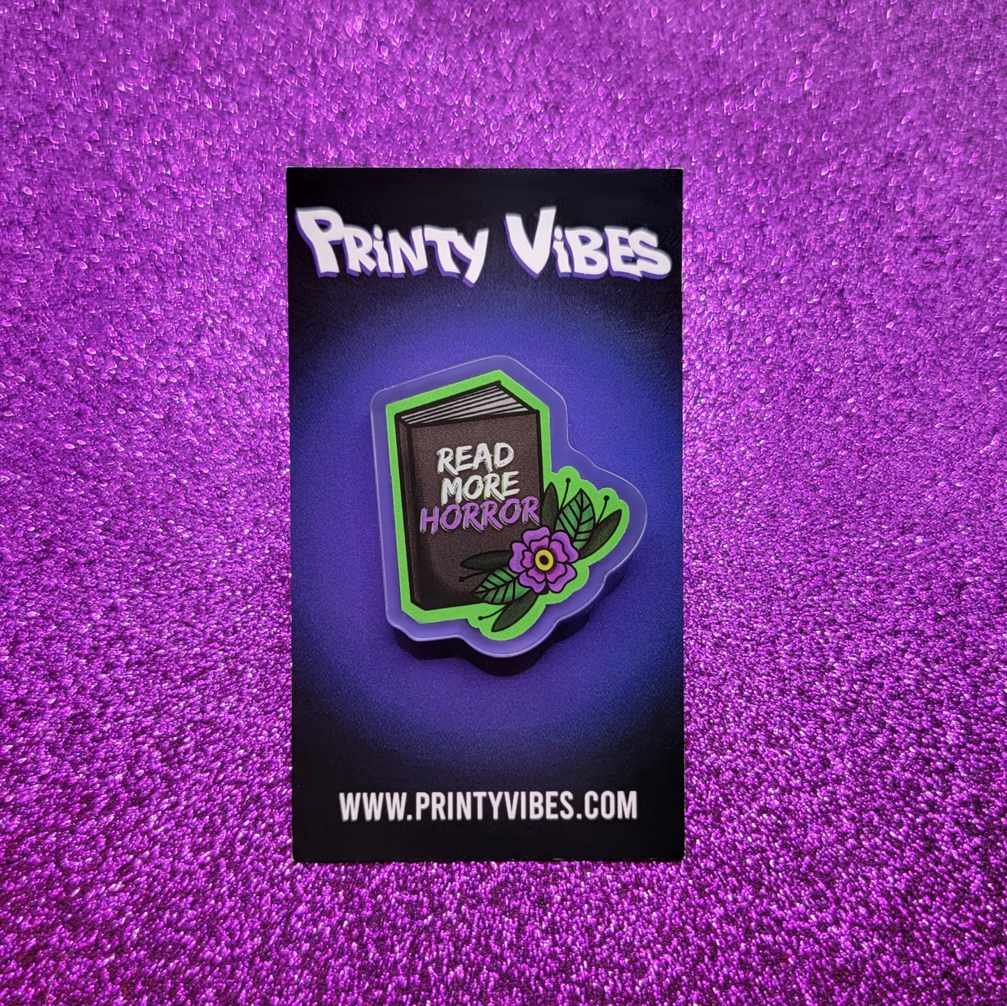 Read More Horror Books Acrylic Pin