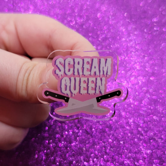 Scream Queen Acrylic Pin