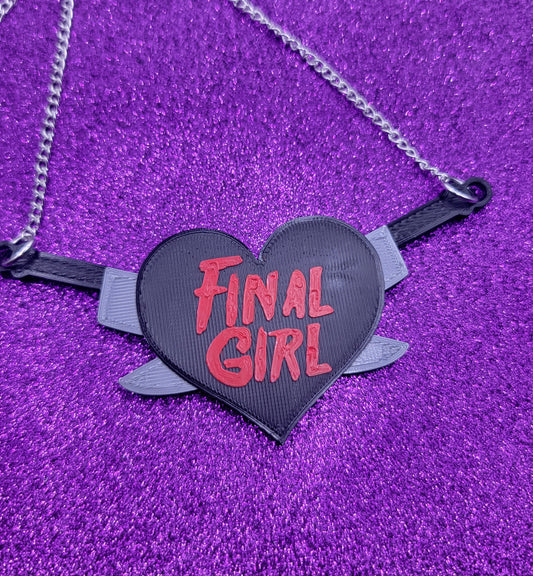 Final Girl Horror Movie Statement Necklace