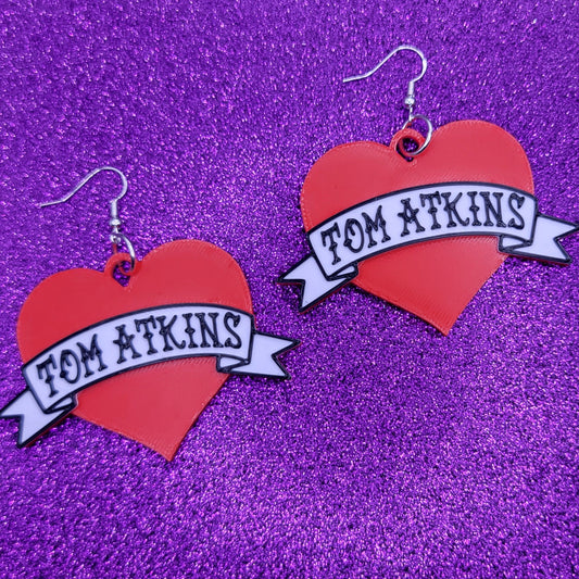 Tom Atkins Horror Movie Statement Earrings 3D Printed