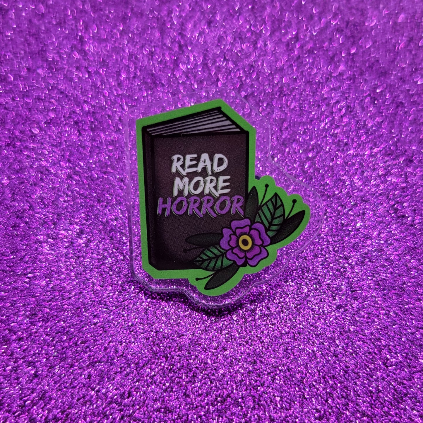 Read More Horror Books Acrylic Pin