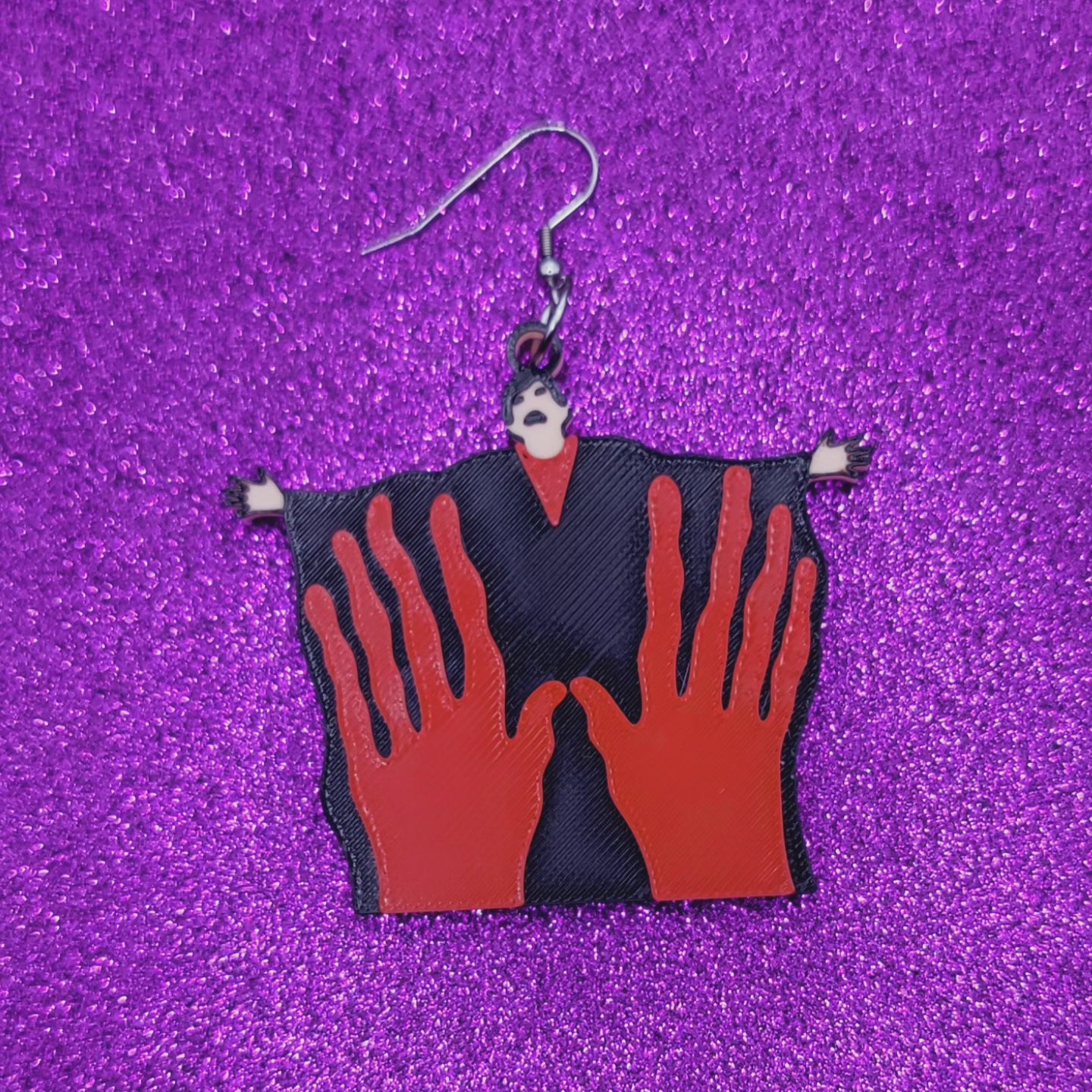 Manos The Hands Of Fate Statement Earrings 3D Printed