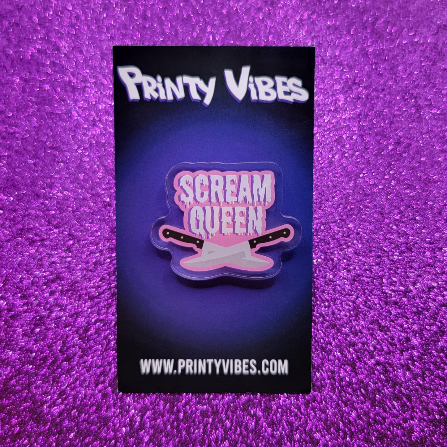 Scream Queen Acrylic Pin