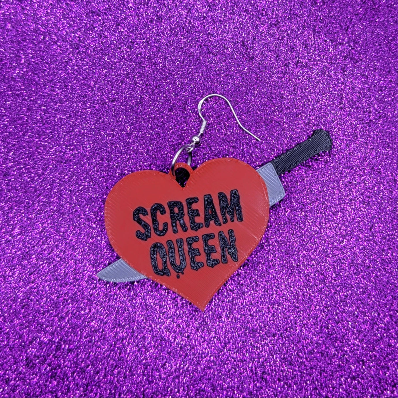 Scream Queen Horror Statement Earrings 3D Printed