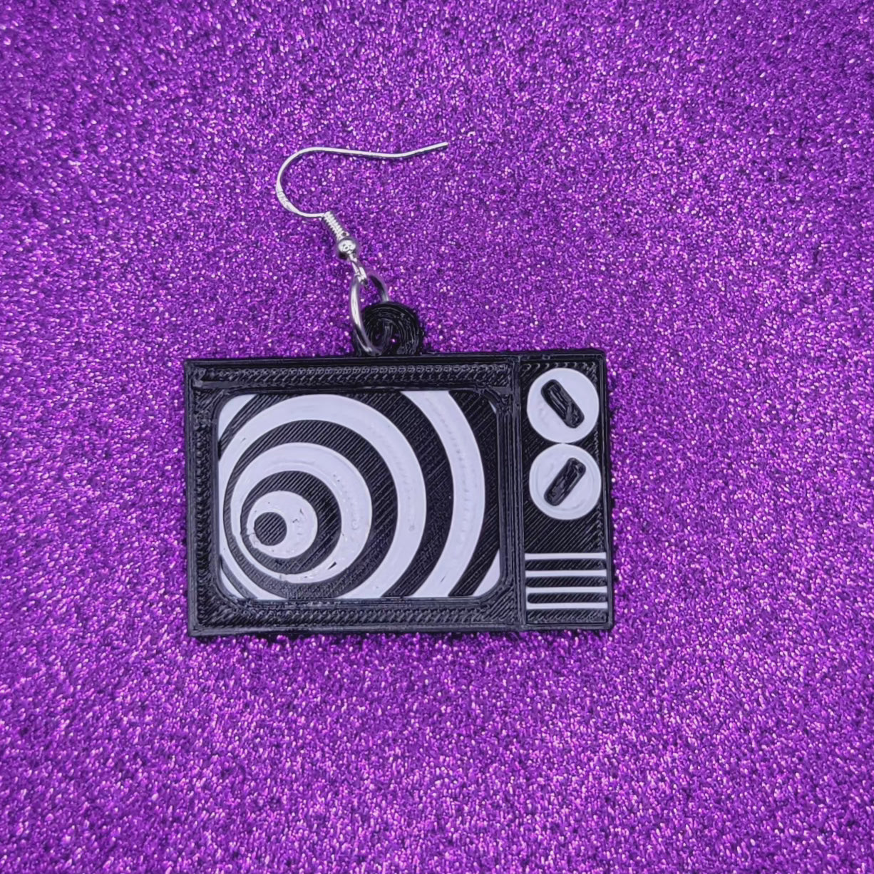 Twilight Zone TV 3D Printed Statement Earrings