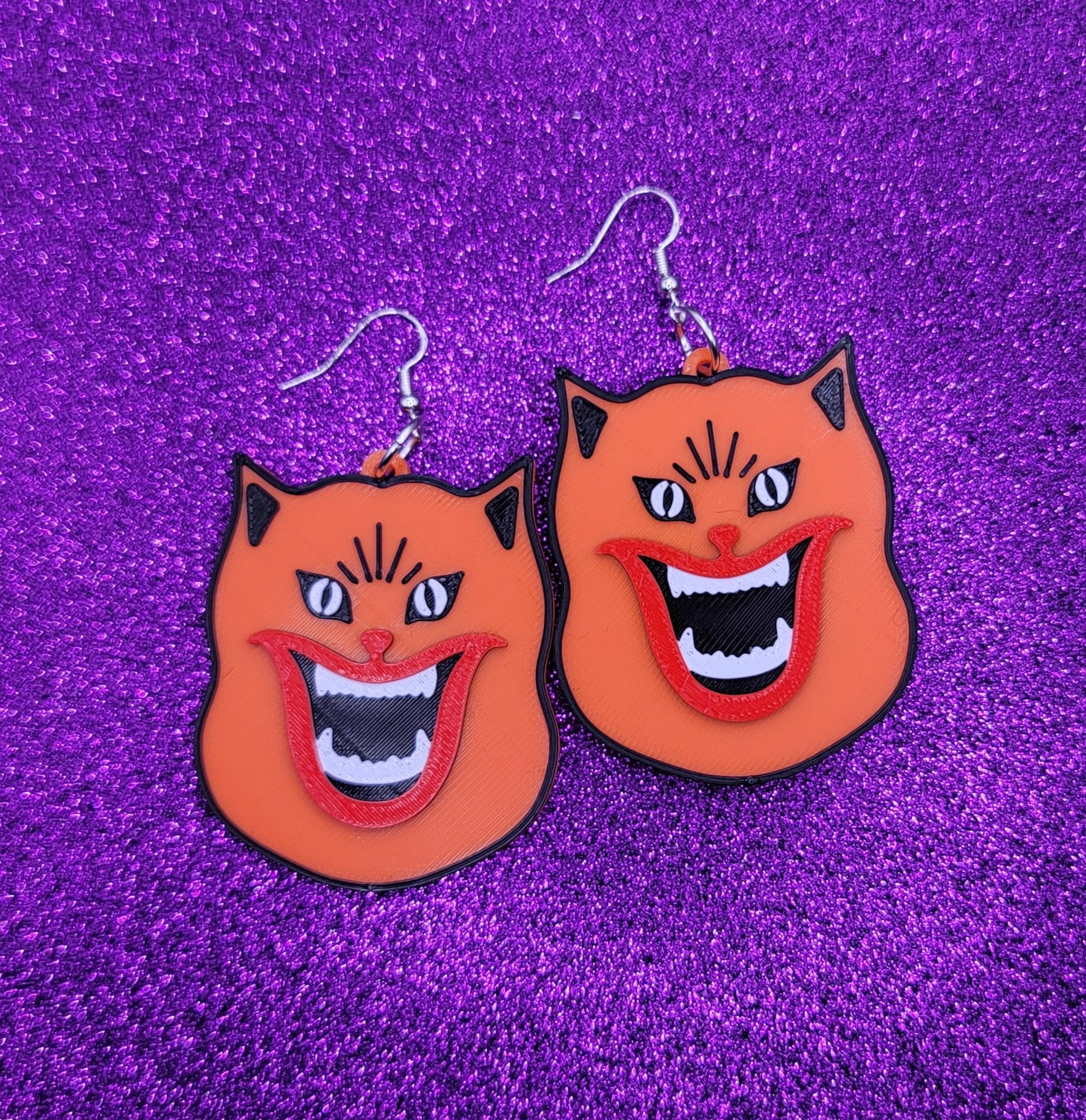 Hausu Horror Movie Statement Earrings 3D Printed