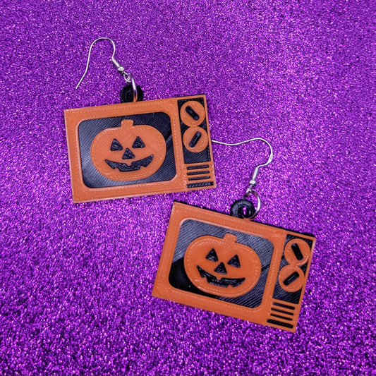 Halloween Giveaway TV Horror Movie Statement Earrings 3D Printed