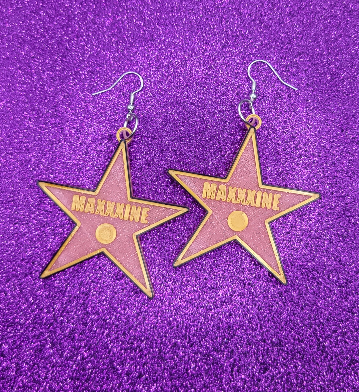 Maxxxine Star Horror Movie Statement Earrings 3D Printed