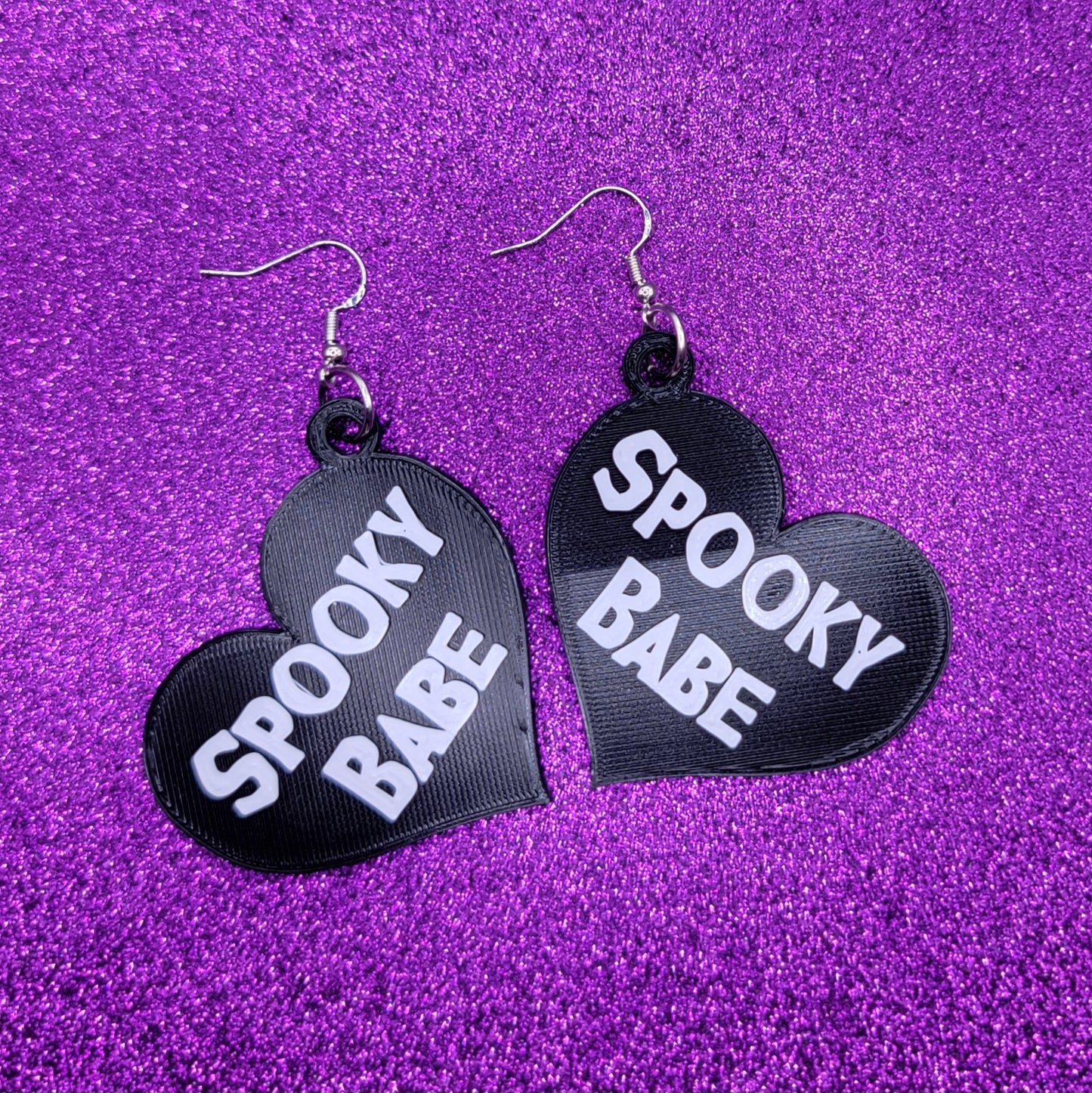 Spooky Babe Statement Earrings 3D Printed