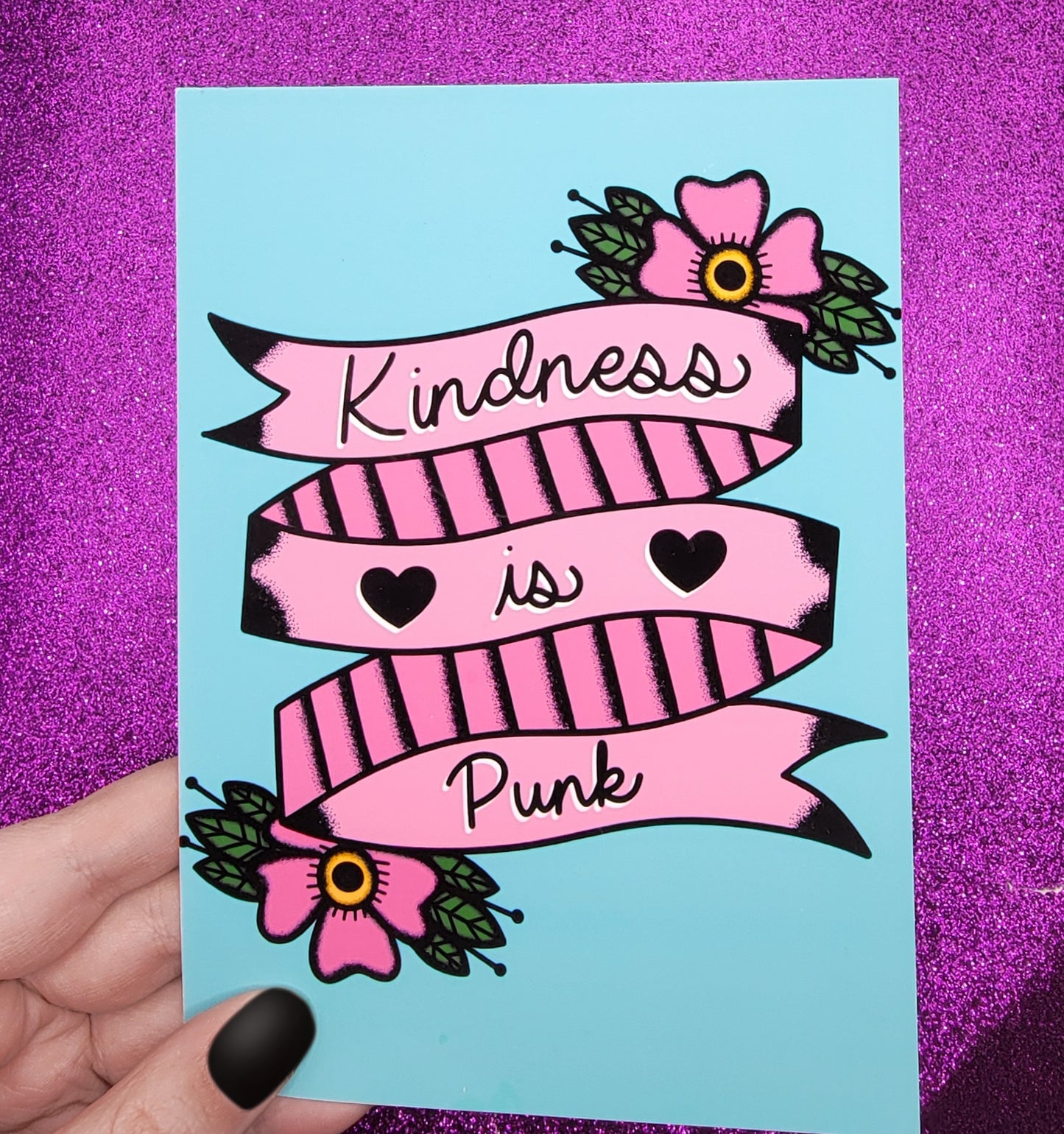 Kindness Is Punk Art Print 5"x7"