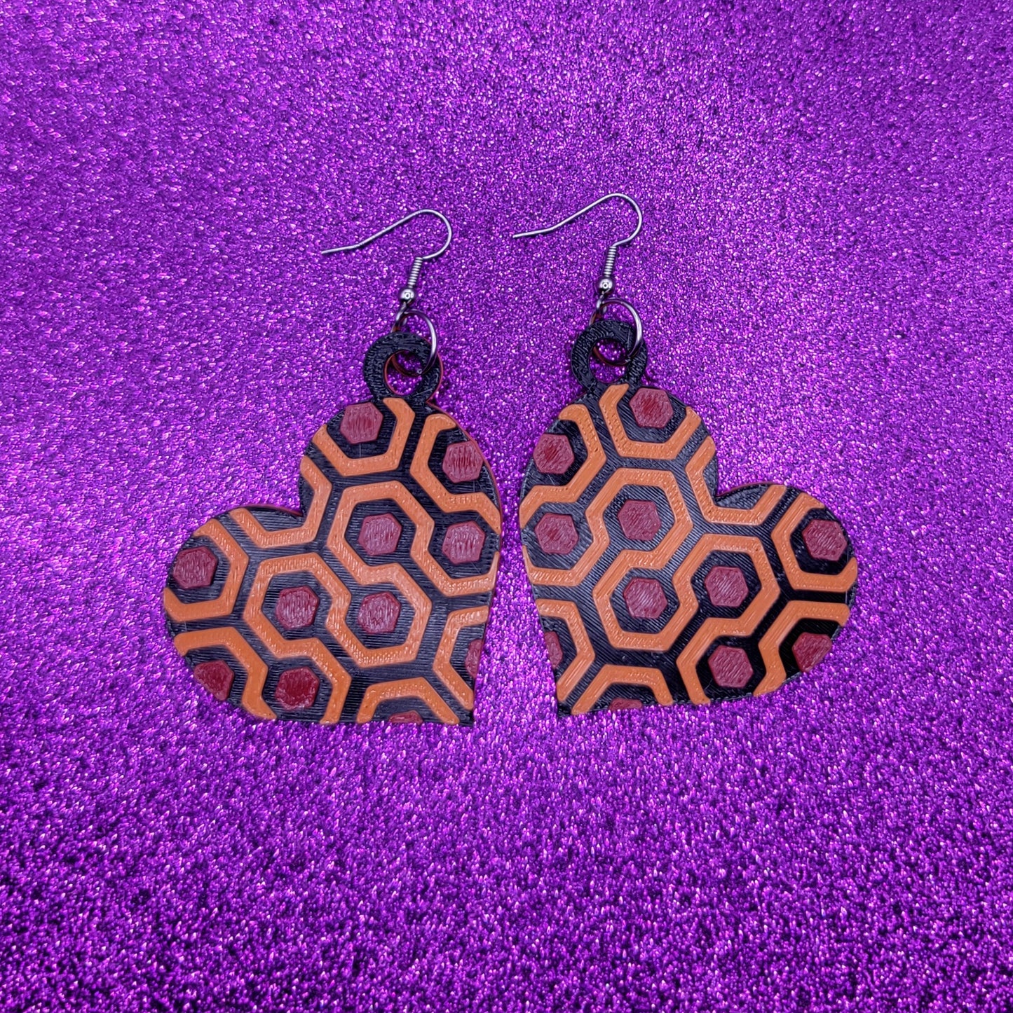 Carpet Horror Movie Statement Earrings 3D Printed