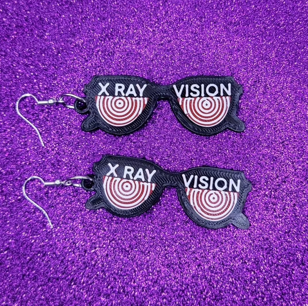 X Ray Glasses 3D Printed Statement Earrings