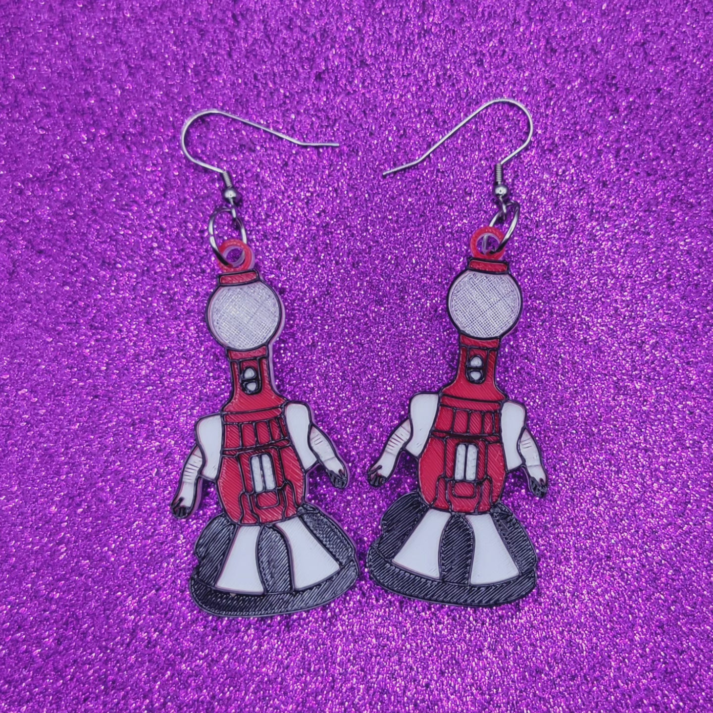 Tom Servo Statement Earrings 3D Printed