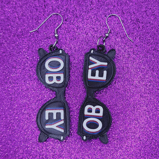 We Sleep Glasses 3D Printed Statement Earrings