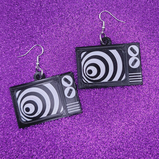 Twilight Zone TV 3D Printed Statement Earrings