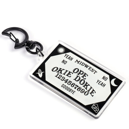 Midwest Ouija Spirit Board Acrylic Keychain 2.5" Funny Midwestern