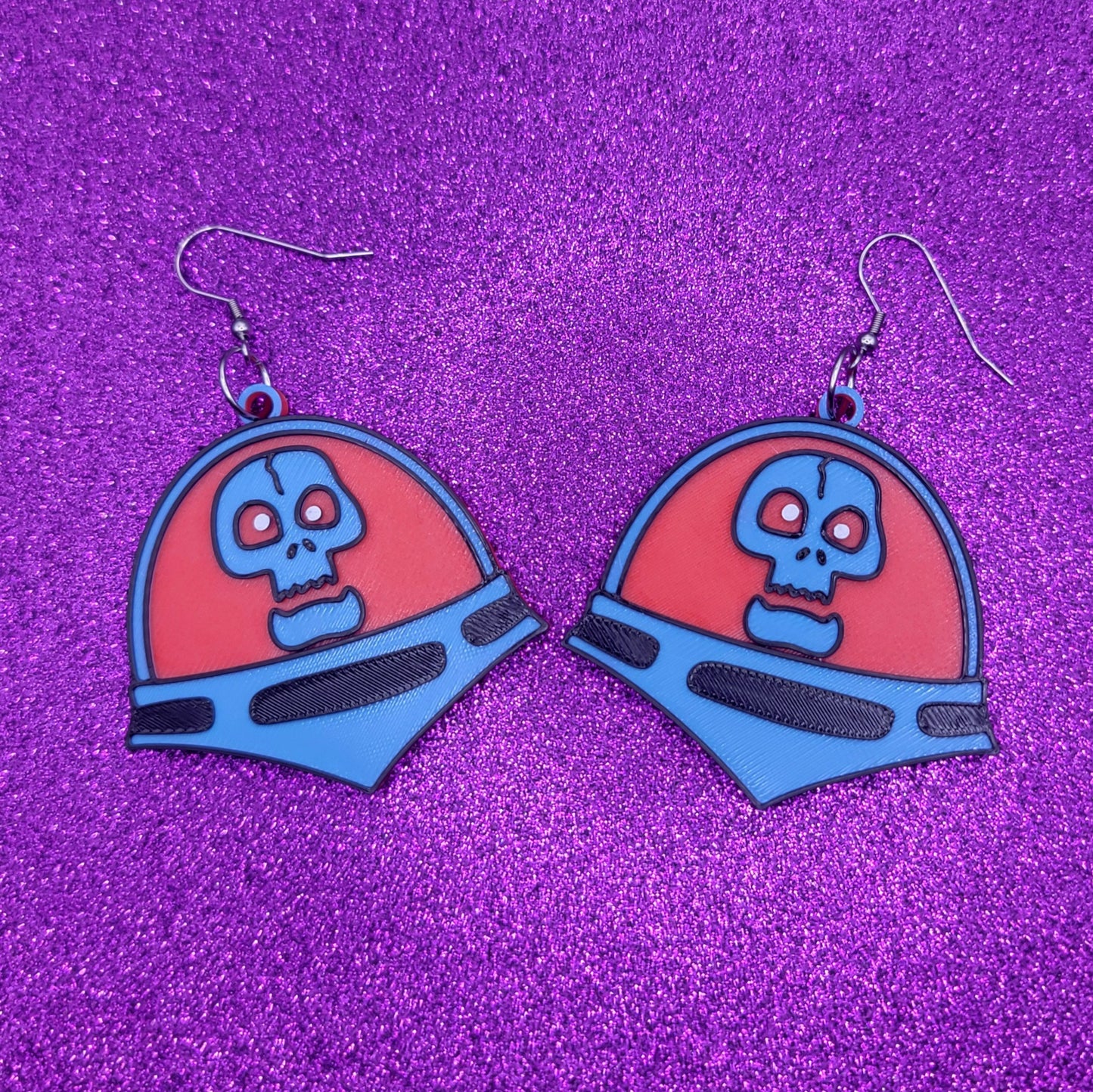 Space Kook Statement Earrings 3D Printed