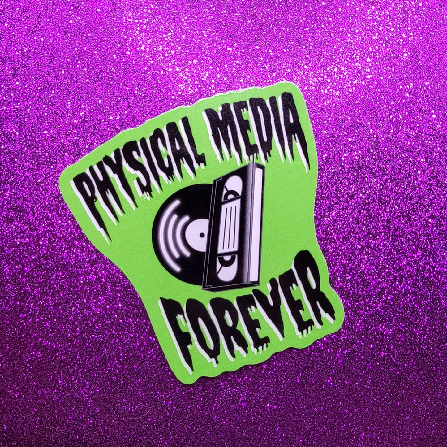 Physical Media Forever Sticker 3"x3"