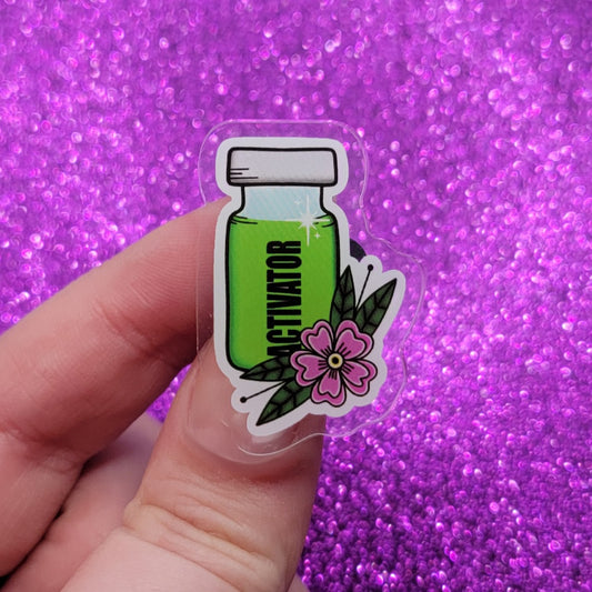 Activator Vial Acrylic Pin