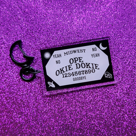 Midwest Ouija Spirit Board Acrylic Keychain 2.5" Funny Midwestern