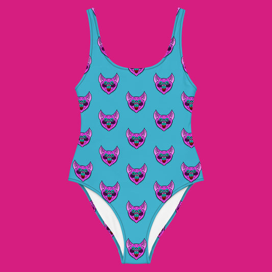 Pink Bat One-Piece Swimsuit