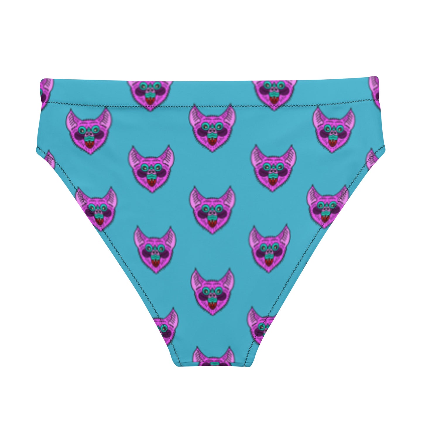 Pink Bat High-Waisted Bikini Bottom