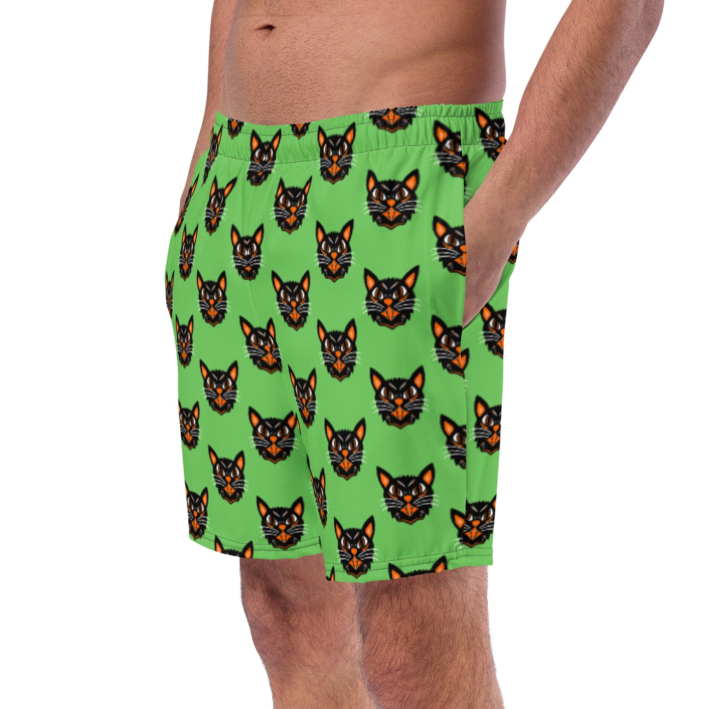 Black Cat Men's swim trunks