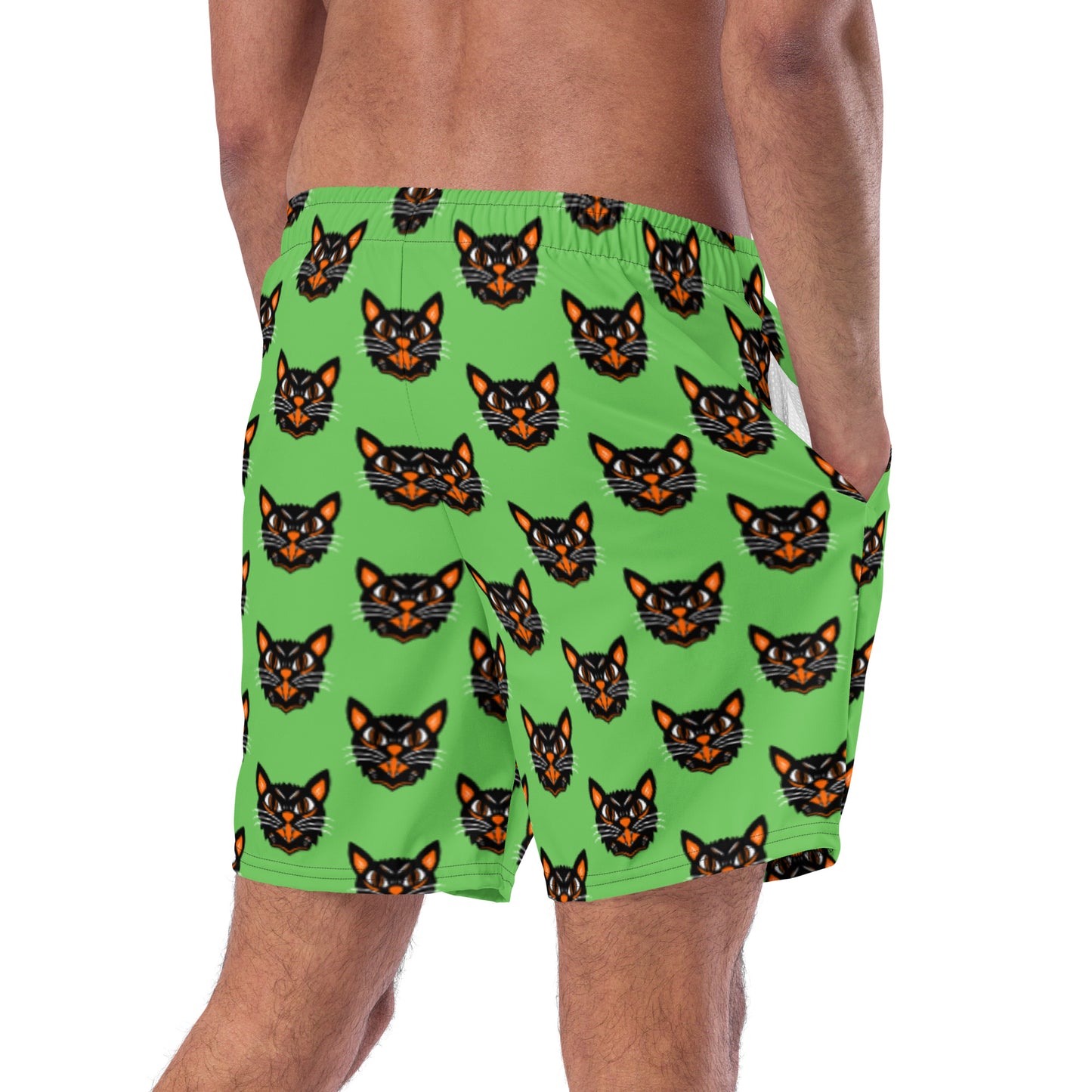 Black Cat Men's swim trunks