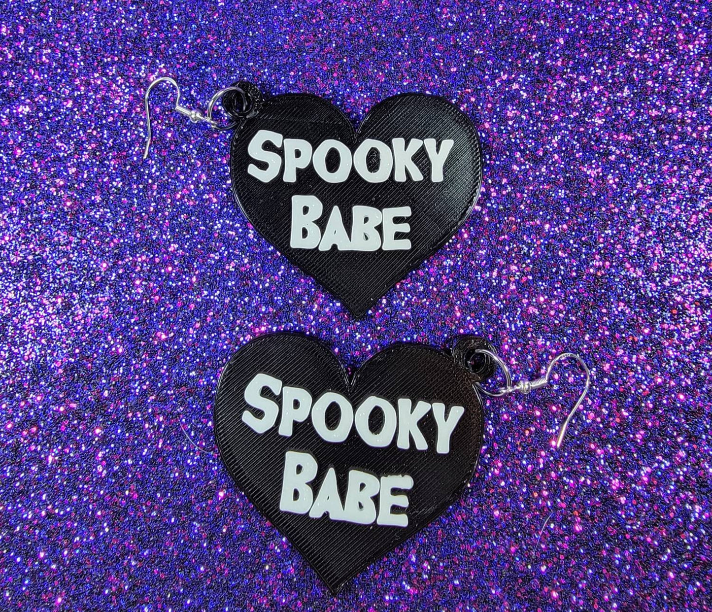 Spooky Babe Statement Earrings 3D Printed