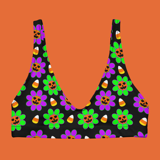 Pumpkin Daisy Recycled padded bikini top