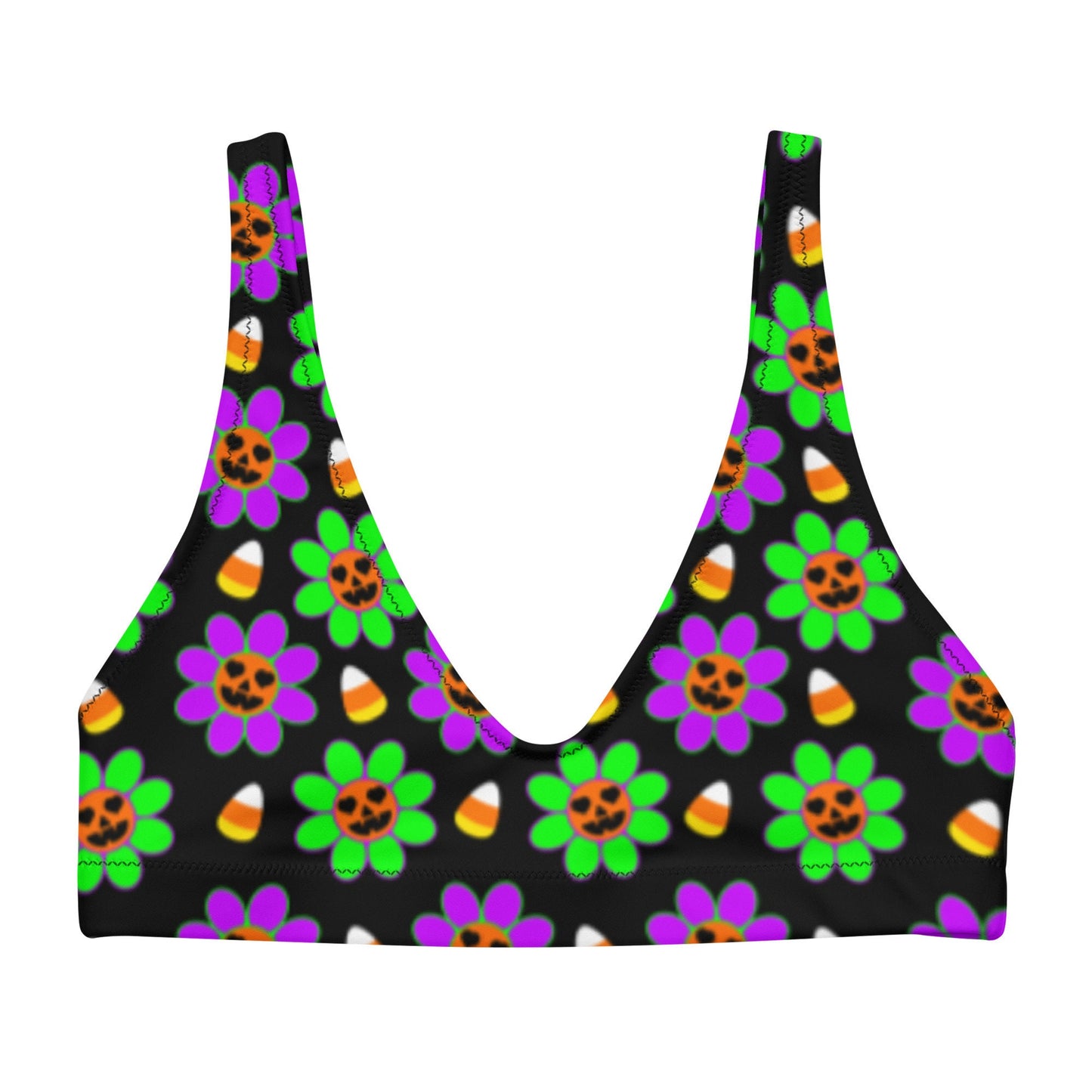 Pumpkin Daisy Recycled padded bikini top